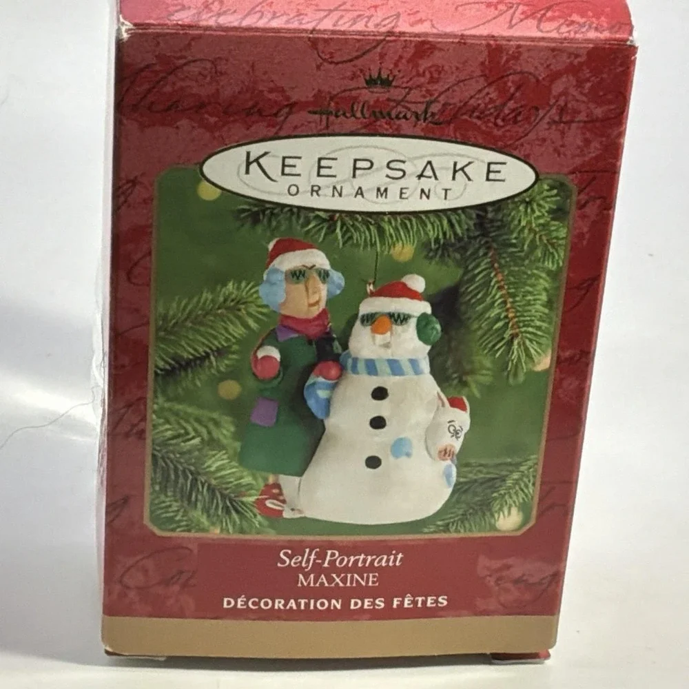 Vintage 2000 Hallmark Keepsake Ornament Self-Portrait Maxine Snowman w/Box
